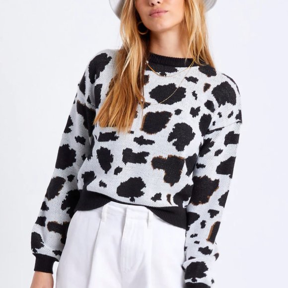 Brixton Cow Print 'One Way Sweater' - Picture 8 of 10